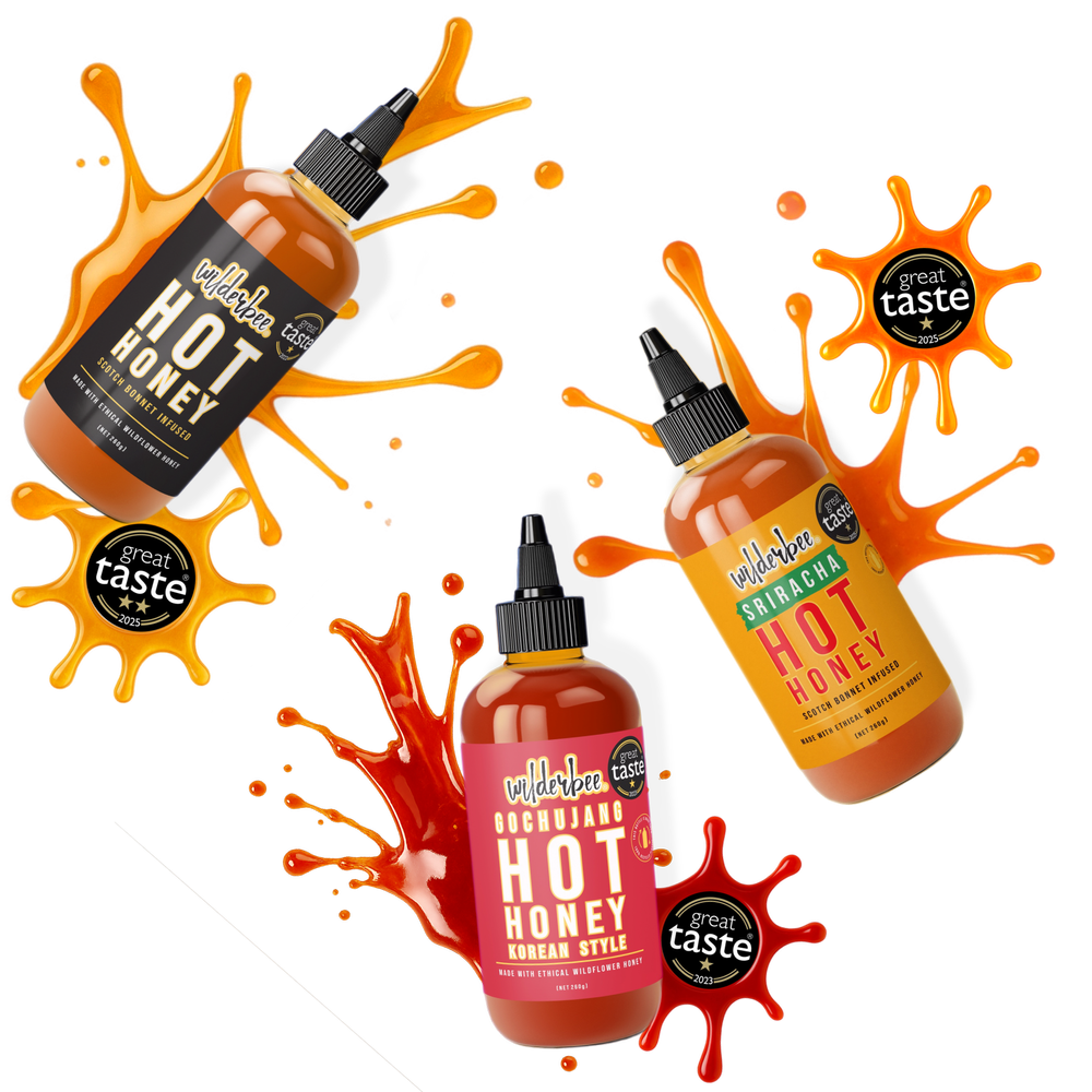 All Three of our Award Winning Hot Honey range — WilderKitchen